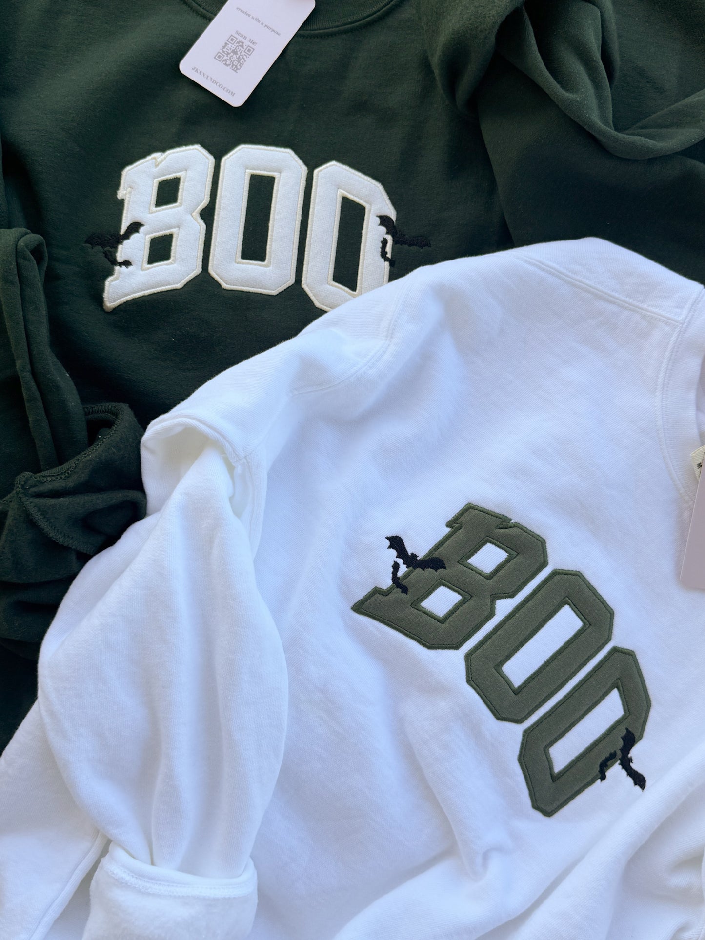 Boo Applique Embroidered Sweatshirt