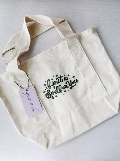 I Put A Spell On You Embroidered Canvas Mini Tote