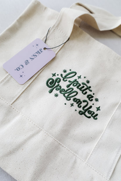 I Put A Spell On You Embroidered Canvas Mini Tote