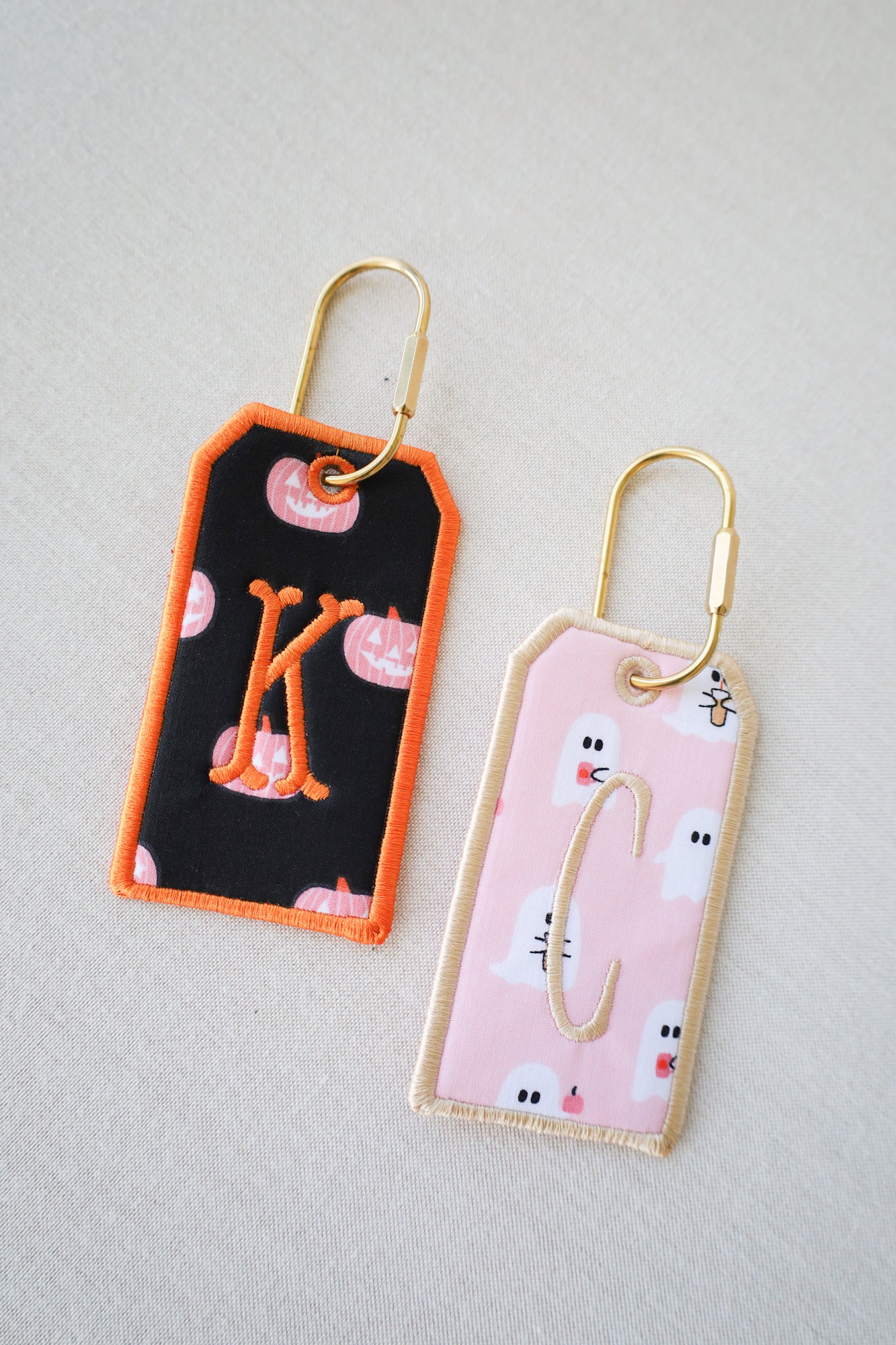 Halloween Embroidered Bag Charms