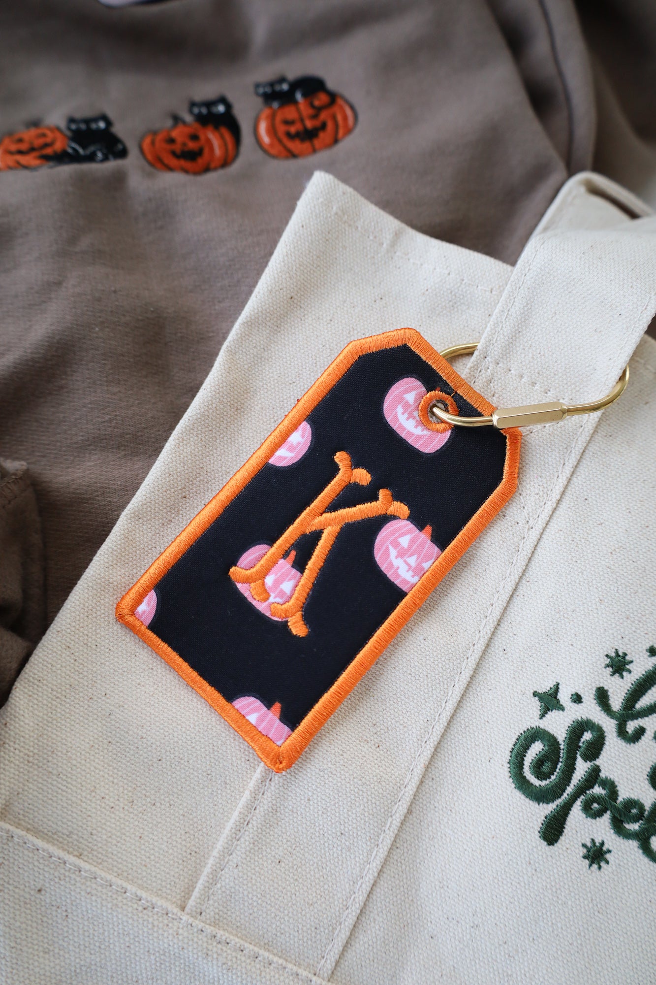 Halloween Embroidered Bag Charms