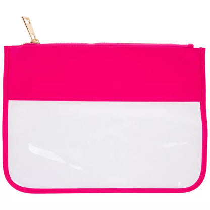 Custom Embroidered Clear Zipper Pouch – Beach & Pool Bag