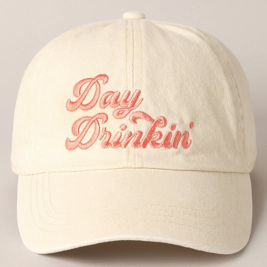 Day Drinkin' Embroidered Hat – Vintage-Inspired Dad Cap