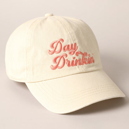 Day Drinkin' Embroidered Hat – Vintage-Inspired Dad Cap
