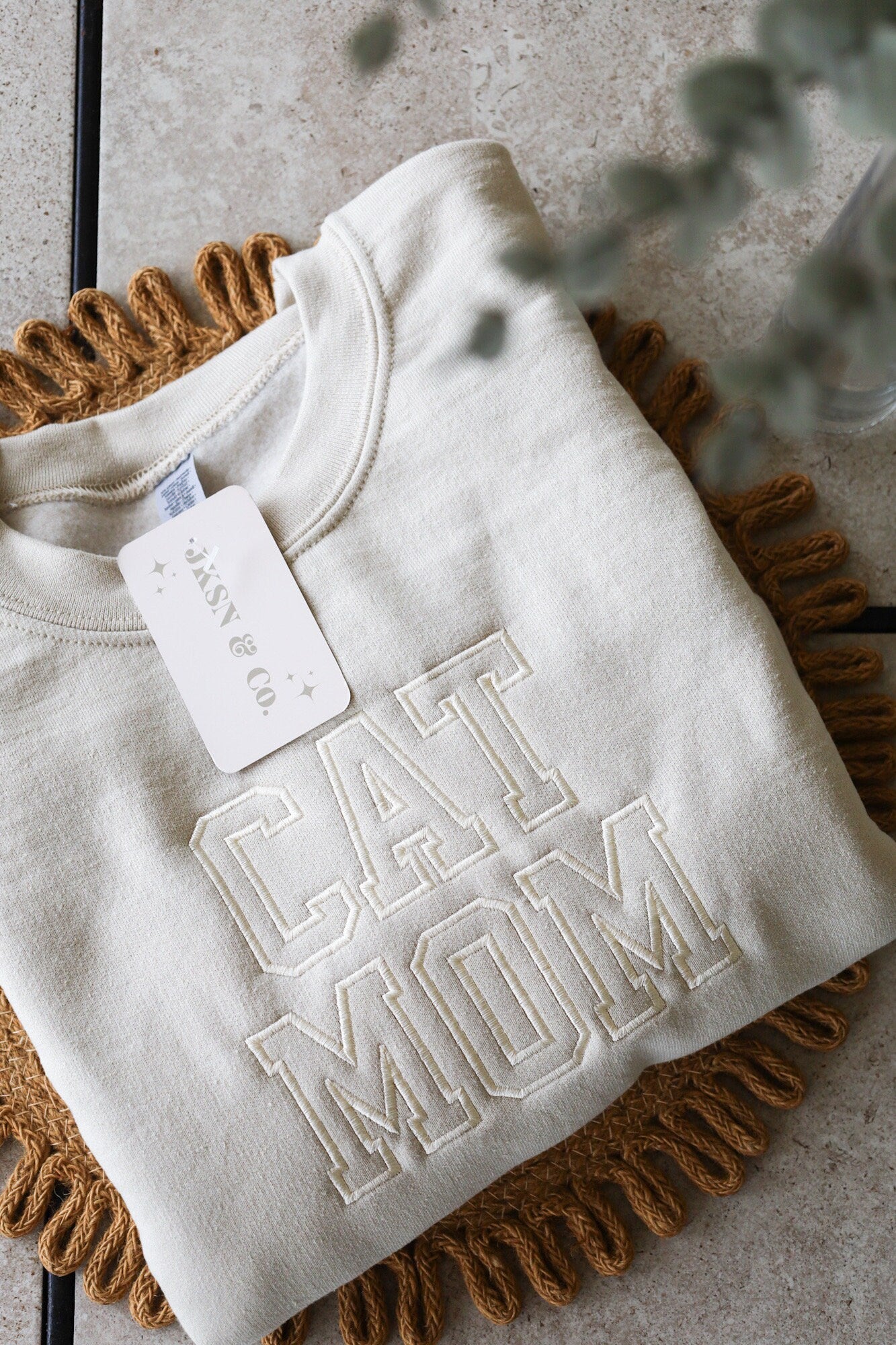 Cat Parent Embroidered Sweatshirt
