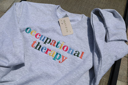 Customizable Multicolor Embroidered Profession Crewneck-- Career Sweatshirt, Custom Profession Shirt, Graduation, Graduation Gift, Career