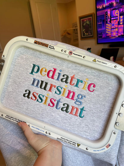 Customizable Multicolor Embroidered Profession Crewneck-- Career Sweatshirt, Custom Profession Shirt, Graduation, Graduation Gift, Career