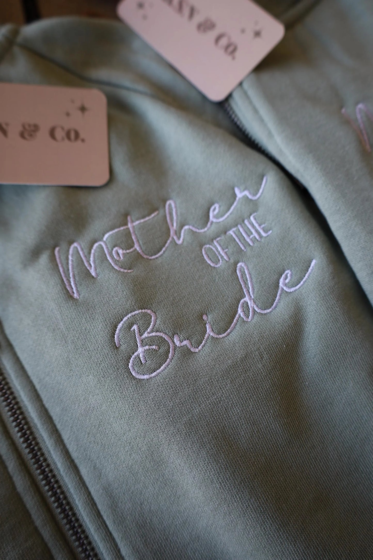 Mother of The Bride Embroidered Full Zip, Mother of The Groom Embroidered Full Zip, Wedding Day Zip Hoodie, Wedding Party, Bridesmaid Jacket