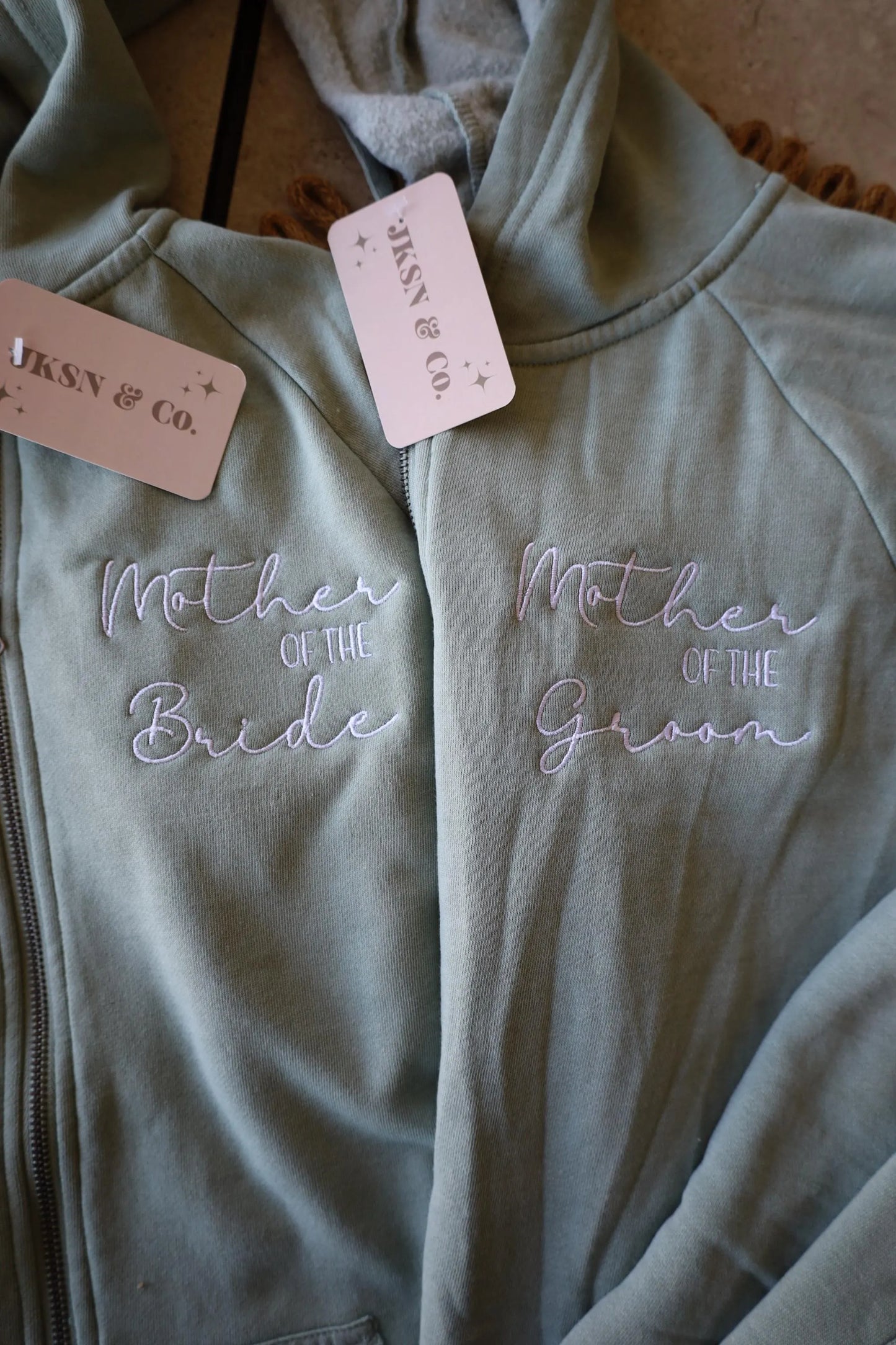 Mother of The Bride Embroidered Full Zip, Mother of The Groom Embroidered Full Zip, Wedding Day Zip Hoodie, Wedding Party, Bridesmaid Jacket