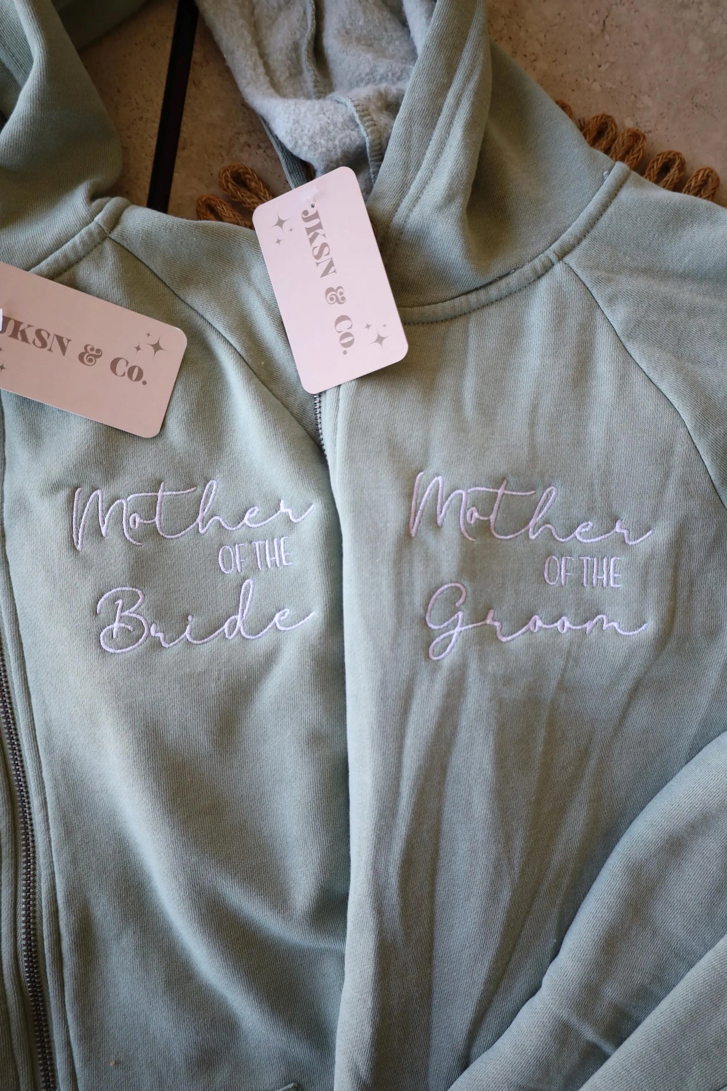 Mother of The Bride Embroidered Full Zip, Mother of The Groom Embroidered Full Zip, Wedding Day Zip Hoodie, Wedding Party, Bridesmaid Jacket