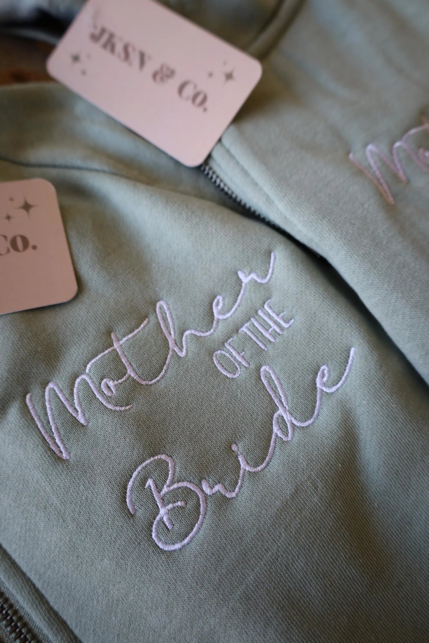 Mother of The Bride Embroidered Full Zip, Mother of The Groom Embroidered Full Zip, Wedding Day Zip Hoodie, Wedding Party, Bridesmaid Jacket
