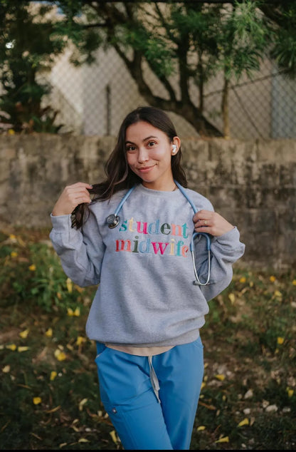Customizable Multicolor Embroidered Profession Crewneck-- Career Sweatshirt, Custom Profession Shirt, Graduation, Graduation Gift, Career