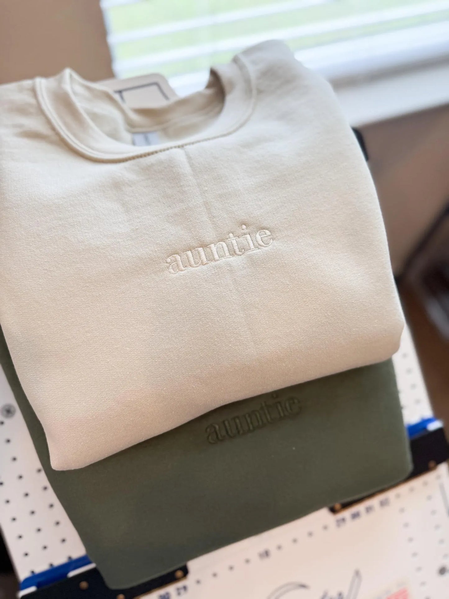Custom Embroidered Sweatshirt -- Dainty Embroidery, Lowercase, Custom Tee, Gift for Her, Gift for Bride, Custom Embroidery, Comfort Colors